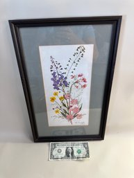 DRIED Floral Yellows Print Signed