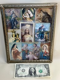 Vintage Framed Religious Artwork Collage