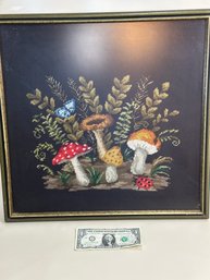 Vintage Mushroom Needlepoint