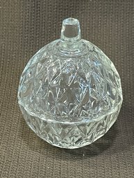 Little Glass Covered Dish, Nice For Jewelry