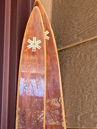 Antique Wooden Cross Country Skis Made In Norway
