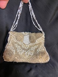 Tiny Handbag - Handmade And Hand Beaded!  This Might Be The Gem Of The Whole Bunch.