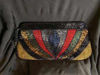 Multi Colored Beaded Clutch