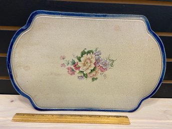 Handmade Pottery Tray With Decal?  This Is Really Cool And I Don't Know How They Made It.