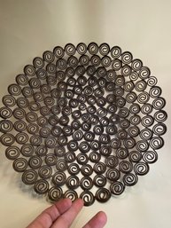 Metal Swirly Bowl - 14' X 3 1/2'