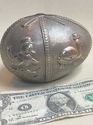 'Pewter' Egg Baby Bank Vintage