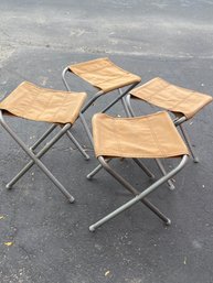 4 Vintage Camp Stools Great Shape