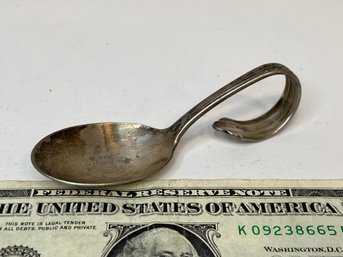 Antique Silver Baby Thumb Spoon