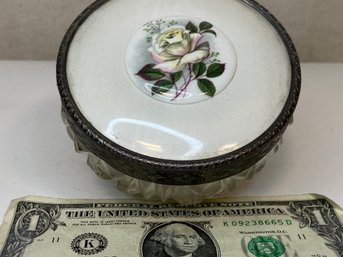 Vintage Regent Of London Pressed Glass With Rose Design