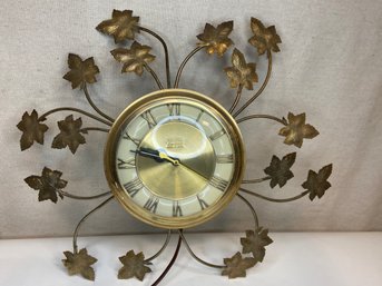 A..MA...zING!  MCM Era United Maple Leaves Floral Metal Hanging Wall Clock