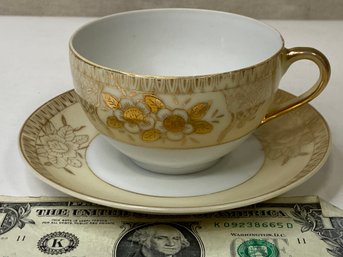 Chikaramachi Handpainted Teacup And Saucer - Japan (#1)