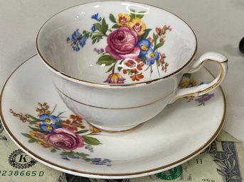 Taylor And Kent Bone China Teacup And Saucer Demitasse