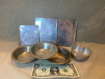 7 Pieces Of Vintage Aluminum Toy Cookware