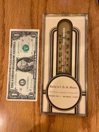 Vintage Kelly's I. G. A. Store Advertising Thermometer -