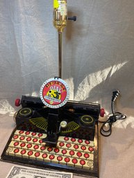 Vintage Marx Toy De Luxe Typewriter Made Into A Lamp