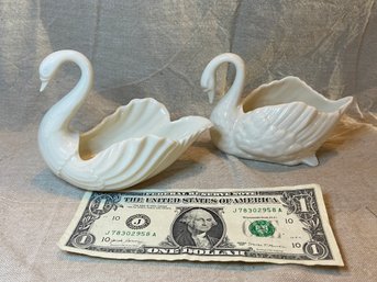 Two (not Vintage) Lenox Swans Cream Colored And In Great Condition.