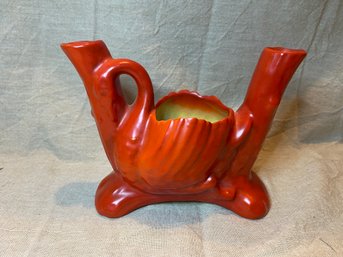 Empire Ware Vintage Double Vase Red Swan