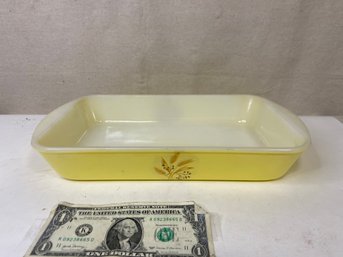 MCM Glass Bake 8'X12' Casserole With Decorative Metal Server