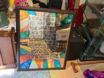 Mirror Art Inspirational Quote 25x30