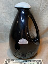 1950s Kenwood For Shawnee Black Bird Coffee Carafe Or Pitcher.  Oven Safe Label Still On