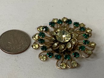 Green And Gold 'CSU' Vintage Pin!  Super Cool