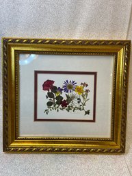 8.5' X 7.5' Dried Floral Art Signed. Pam Randle