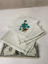 3 'Handkerchiefs'. Two Linen Are More Rectangular Than Square