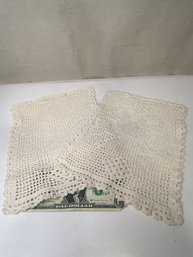 2 Hand Crocheted Linens