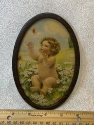 4' X 6' Vintage Oval Baby Picture