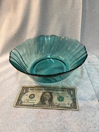 Vintage Jeanette Swirl Ultramarine Green Bowl-Hard To Find (2 Of 2)