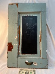 Old Chippy Cabinet Door Chalkboard 16'x26' (will Need New Coat Of Chalkboard Paint)