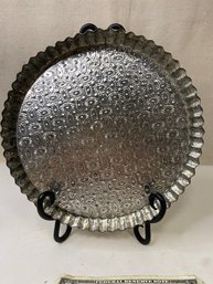 9' Vintage Tart Pan With Neat Texture