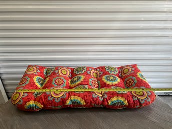 Outdoor Bench Cushion - RedsYellowsBlue