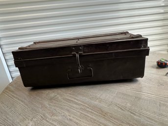 Vintage Metal Suitcase - 27' X 7' High X 14' Deep
