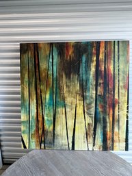 Canvas Wall Art - Abstract Trees 48' X 48' Square