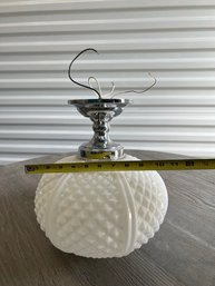 Single Ceiling Mount Light - Vintage Milk Glass Style (13)