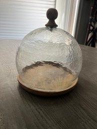 Glass Cheese Dome With Tray