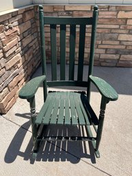 Rocking Chair - Green 22  Rehabbed Arm