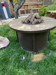 Propane Fire Pit - With Logs And Lazy Susan -  40' Diameter X  24''Tall - Includes Cover But NOT Propane Tank