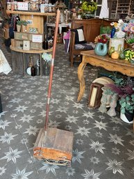 Antique Wooden Vacuum. The Handle Is Even Cool.