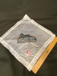 Very Rare Vintage Silk Gibraltar Handkerchief.