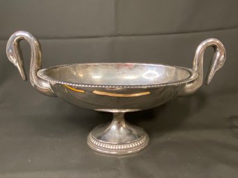 Remarkable Art Deco Silver Swan Footed Bowl