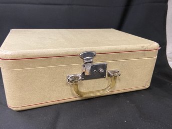 16'x11'x6' Small Vintage ' Trip Taker' Suitcase With Red Lining