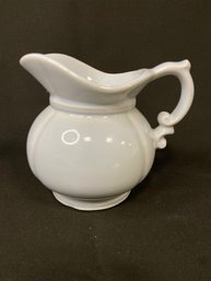 Antique Pale Blue McCoy Pottery Pitcher - Adorable - Marked 7528