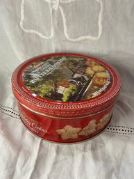 Butter Cookie Tin Filled With Sewing Supplies