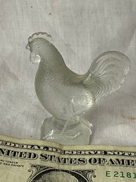 Vintage Glass Rooster 2.25' Tall