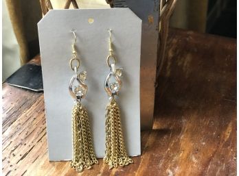 Large Vintage Drop Earrings (pierced)