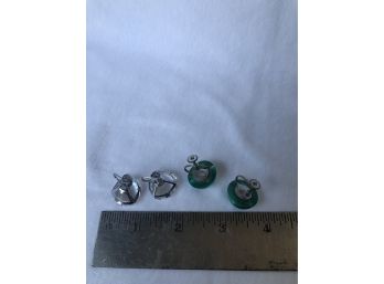 2 Pairs Screw Back Earrings