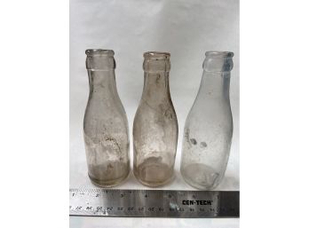 Lot Of 3 Cute Antique Bottles