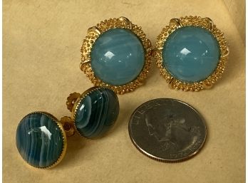 2 Pairs Of Vintage Clip Earrings